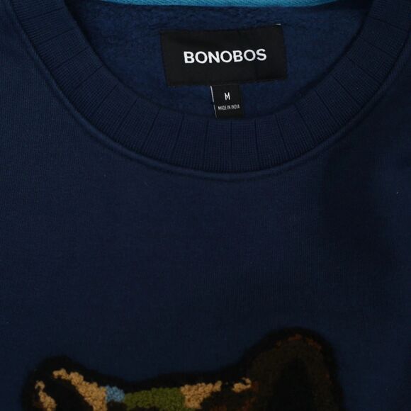 BONOBOS Critter Supersoft Fleece Crew Sweater Embroidered Long Sleeve M 283441 - Picture 8 of 8